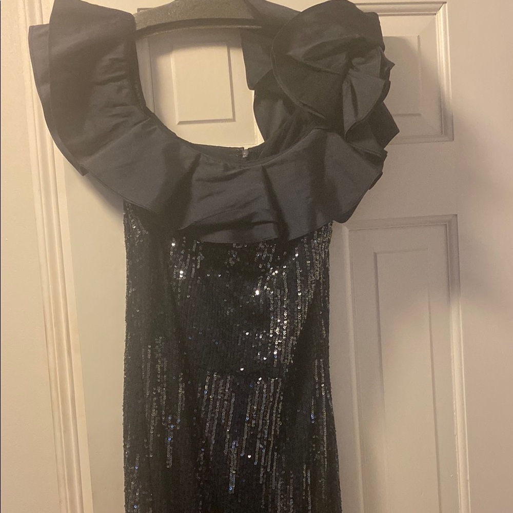 Teri Jon Black Sequin Dress